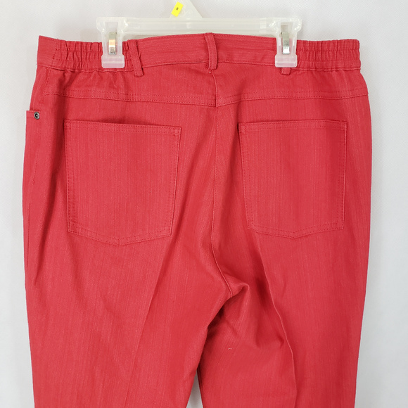 Reduced Ruby Rd 10 Red Skinny Jeans Zip Ankle - Picture 5 of 8